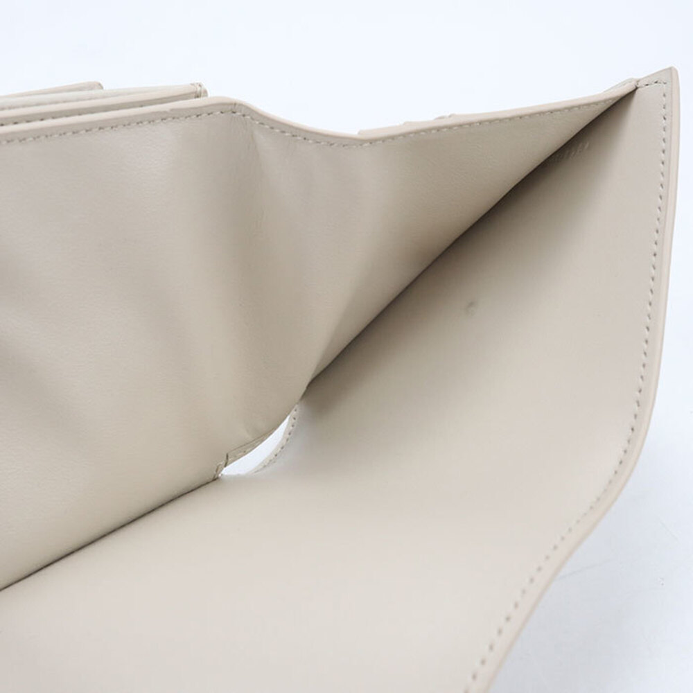 CELINE Celine Tri-fold Wallet 10D783DPV Small Flap Triomphe Women's Beige - Picture 5 of 7